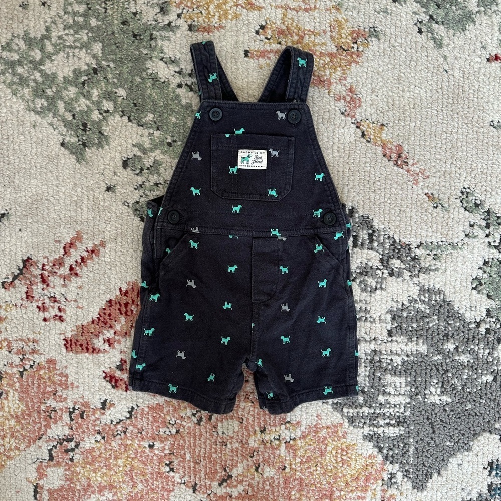 Carter’s Baby Boy Overalls ‘Daddy is My Best Friend’ Dog Graphic Theme Sz 12m